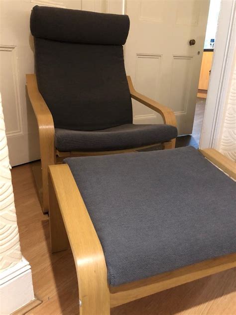 Ikea Poang Grey Chair And Footstool In Finnieston Glasgow Gumtree