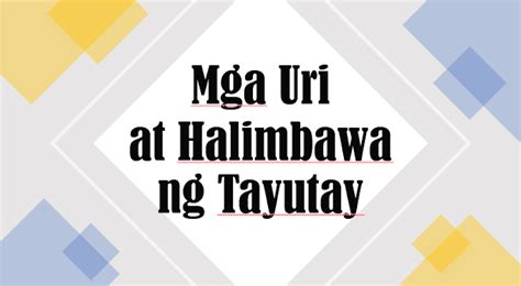 Tayutay Mga Uri Ng Tayutay At Mga Halimbawa Filipino