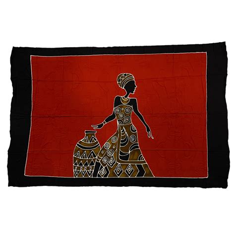 African Queen On Red Sarong Vp Reggae