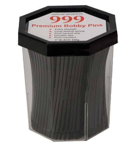 Premium Pin Company 999 Bobby Pins 3 Black