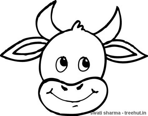 Cow Face Coloring Coloring Pages