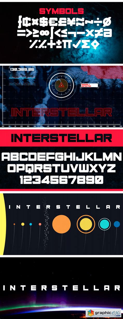 Interstellar Font 10 Free Download Vector Stock Image Photoshop Icon