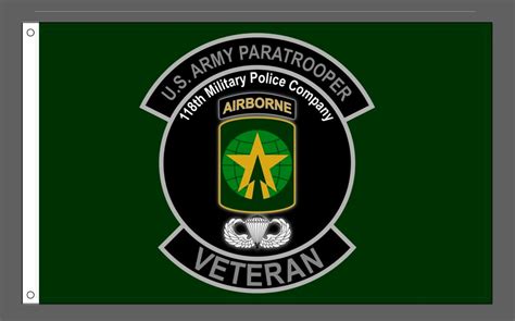 118th Military Police Company Veteran Paratrooper Flag Etsy Uk