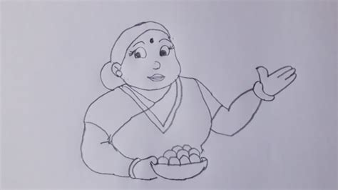 How To Draw Tun Tun Aunty Cartoon Character From Chota Bheem Cartoon