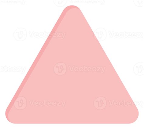 Blank Cute Pastel Pink Triangle Shape Icon Flat Design Illustration