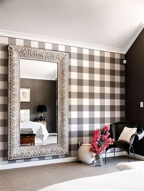 Caledonia gray plaid wallpaper boltby beacon house(2). 25 Fresh Ways To Style Your Home With Buffalo Check - DigsDigs