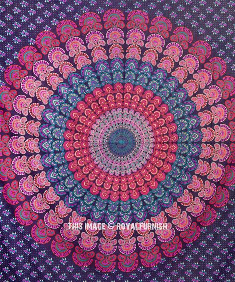 Pink Purple Boho Mandala Tapestry