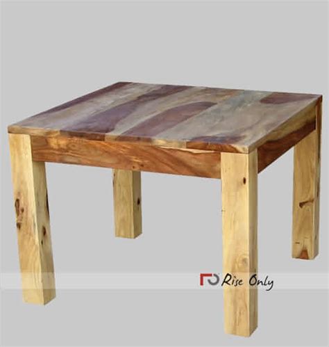Natural Wood Coffee Table In Sheesham Wood Simple Wooden Coffee Table