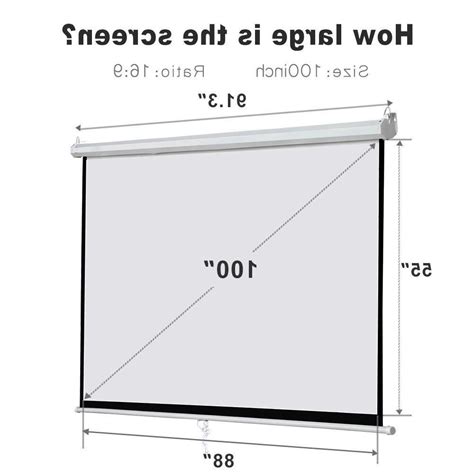 100 Diagonal 169 Projection Projector Screen Hd Manual
