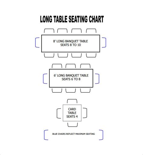 Table Seating Chart Template 22 Free Sample Example Format Download