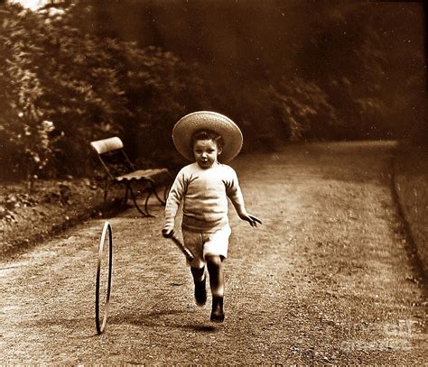 Victorian Childhood Hoop And Stick England Photograph By The Keasbury