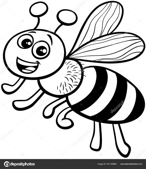 Bee Coloring Cartoon Pages Drawing Printable Colorear Para Simple Bees Abejas Dibujos Abeja