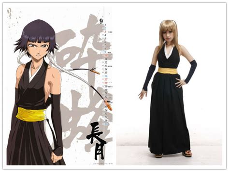 Anime Bleach Costume Cosplay Soi Fon Five Piece Suit Cosplay Party Free