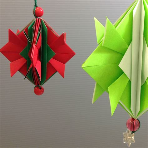Easy Origami Christmas Ornament Decoration Tutorial Origami Christmas