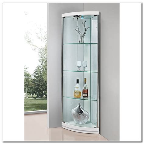 Corner Glass Curio Display Cabinet Cabinet Home Design Ideas