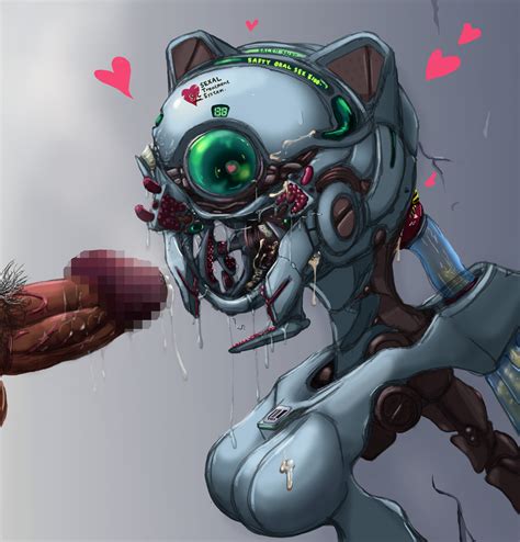 rule 34 barcode breasts censored cyclops heart highres monster girl penis robot robot girl
