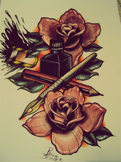 Roses Tattoo Paint Draw Rose Tattoos Painting And Drawing Roses Pink