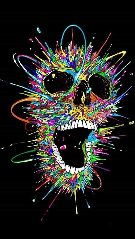 Colorful Skull Art Wallpaper