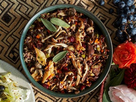This Wild Rice With Mushrooms Cranberries And Chestnuts Recipe Gets