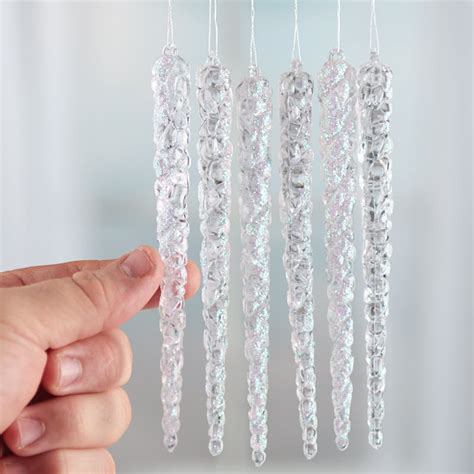 Sparkling Acrylic Icicle Ornaments Christmas Ornaments Christmas And Winter Holiday Crafts