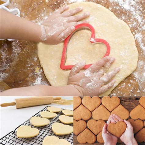 Iindes Set de cortador de galletas de San Valentín Cortadores de