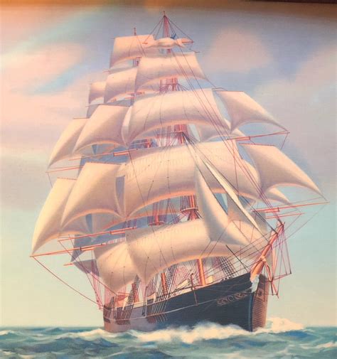 Nautical Print Clipper Ship Painting Sailing Print A Nelke Etsy 日本