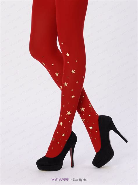 christmas tights with golden star pattern holiday outfit etsy