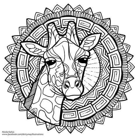Giraffe Free Colouring Page By Dottymay On Deviantart