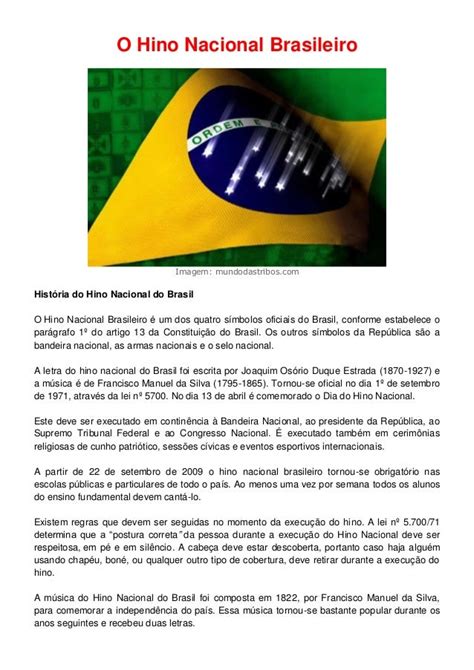 Hino Nacional Brasileiro Completo Hino Nacional Brasileiro No Piano