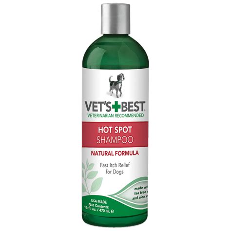 Vets Best Hot Spot Itch Relief Dog Shampoo 16 Oz