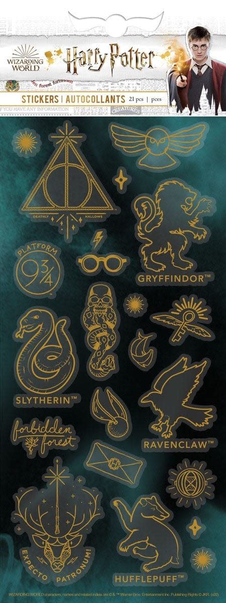 Paper House Harry Potter Foil Signs And Symbols Stickers Scrapbook Centrale