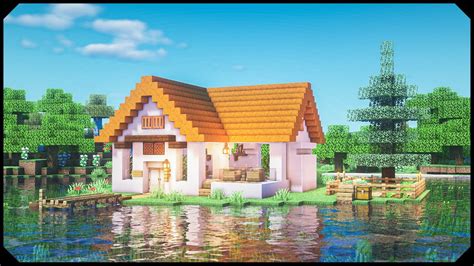 Minecraft How To Build A Lake House Tutorial Youtube