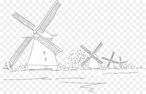 Belanda Kincir Angin Mill Gambar Png