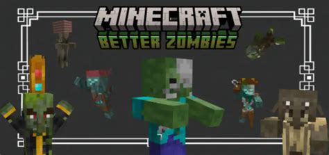Better Zombies Texture Pack150 Zombie Variants Mods For Minecraft