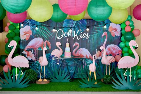 Flamingo Themed Party Stage Backdrop Pink Flamingo Party Flamingo