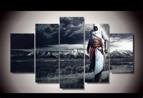 Assassins Creed Altair Movie 5 Panel Canvas Art Wall Decor Canvas