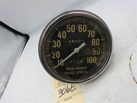 Lot 306e 1950s Harley Davidson Police Special Speedometer