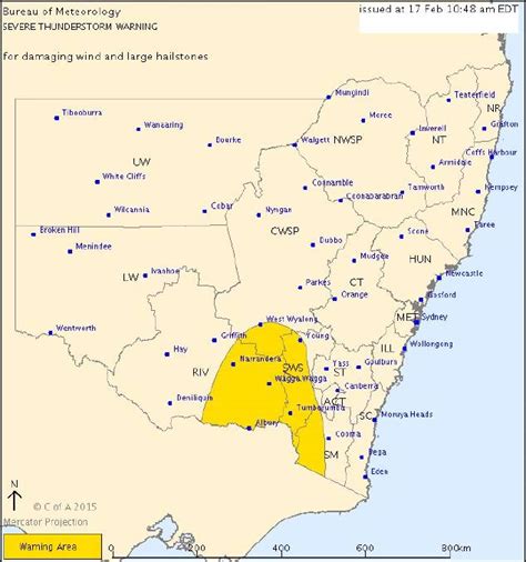 Severe Weather Warning Issued For Riverina The Area News Griffith Nsw