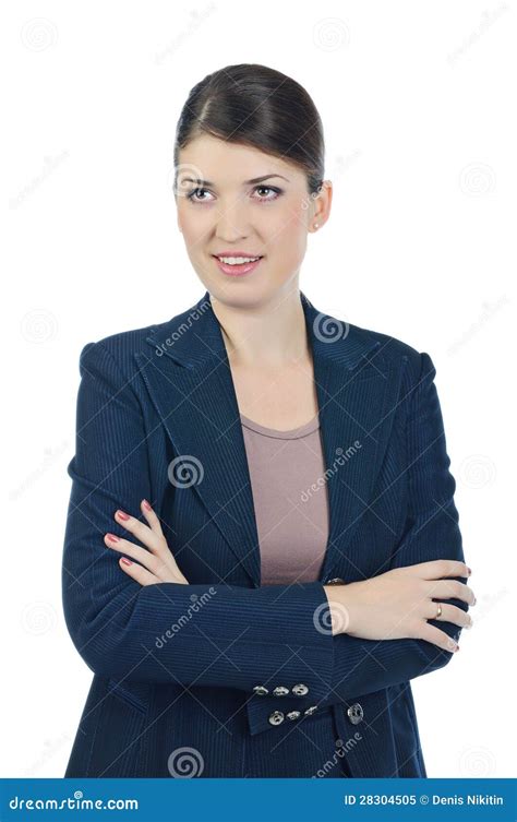 Young Businesswoman In A Jacket Stock Image Image Of Woman Girl