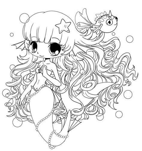 Mermaid Chibi Wip By Yampuff On Deviantart Chibi Coloring Pages