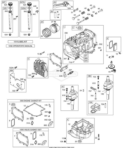 Briggs and Stratton 284707-0147-01 Parts Diagram for Cylinder, Head