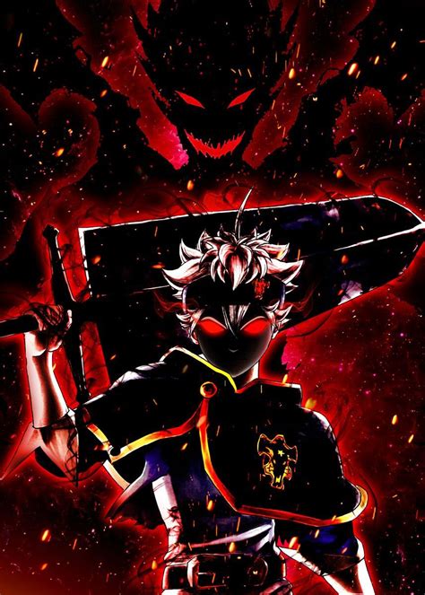 Asta Black Clover Poster By Hans Skon Displate Demon King Anime