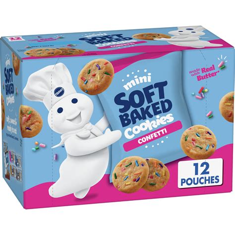 Pillsbury Mini Soft Baked Cookies Confetti Snack Bags 12 Ct