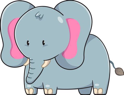 Cartoon Cute Elephant Animal 23281364 Png