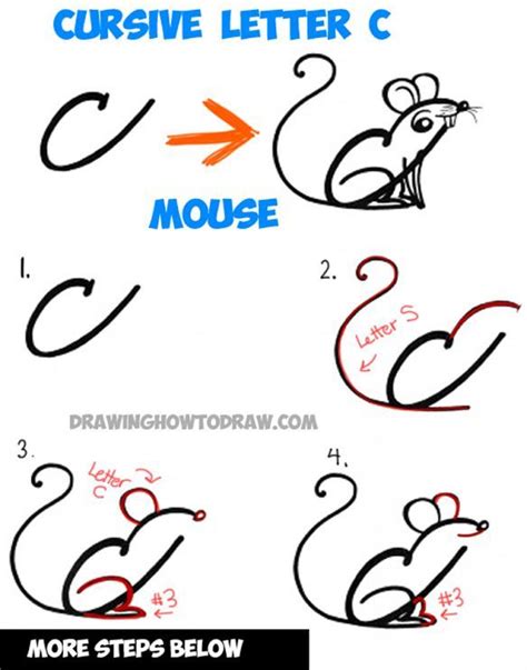 Anime style in stages how to draw an anime dog with a brown color in scenes step by step drawing a white anime with husky ears named blaze step by step how to draw. How to Draw a Cartoon Mouse from Cursive Letter A Shape ...