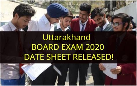 Uttarakhand Board Exam 2020 Time Table Announced Class 10 And 12 Exams To Begin From March 2