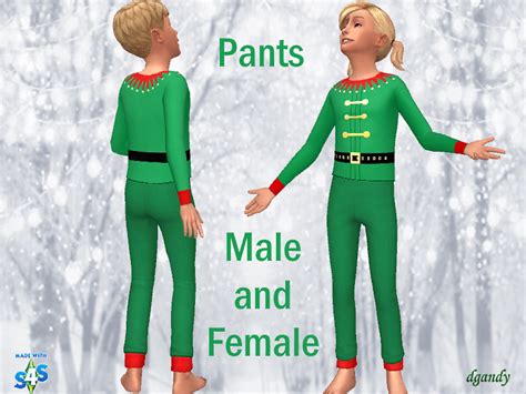 Dgandys Christmas Elf Pajamas 2019 Child Male And Female Pants