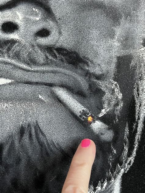 Western Clint Eastwood Oil Painting Black Velvet Signed Argo Alfredo