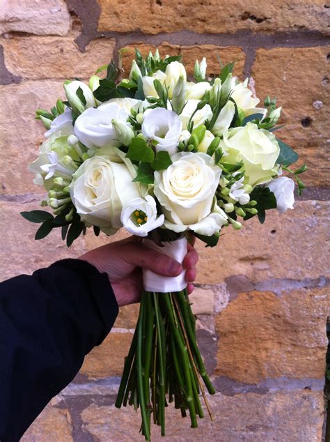 Classic Whites And Creams Bridal Hand Tied Posy Bouquet By Lisa