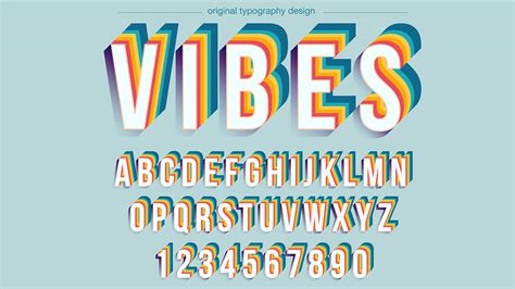 Vintage Colorful Typography Design 576001 Vector Art At Vecteezy